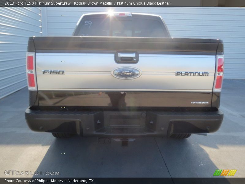 Kodiak Brown Metallic / Platinum Unique Black Leather 2013 Ford F150 Platinum SuperCrew