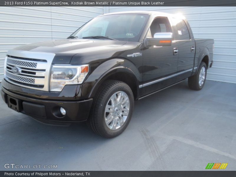 Kodiak Brown Metallic / Platinum Unique Black Leather 2013 Ford F150 Platinum SuperCrew