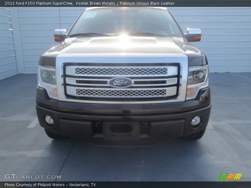 Kodiak Brown Metallic / Platinum Unique Black Leather 2013 Ford F150 Platinum SuperCrew