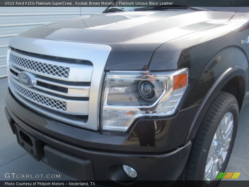 Kodiak Brown Metallic / Platinum Unique Black Leather 2013 Ford F150 Platinum SuperCrew