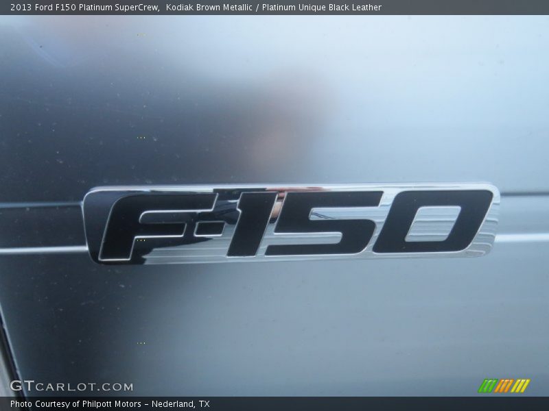 Kodiak Brown Metallic / Platinum Unique Black Leather 2013 Ford F150 Platinum SuperCrew