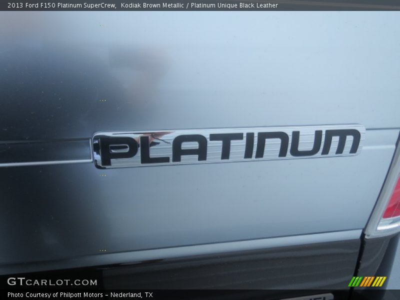 Kodiak Brown Metallic / Platinum Unique Black Leather 2013 Ford F150 Platinum SuperCrew