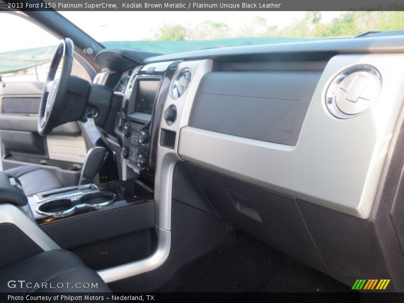 Kodiak Brown Metallic / Platinum Unique Black Leather 2013 Ford F150 Platinum SuperCrew