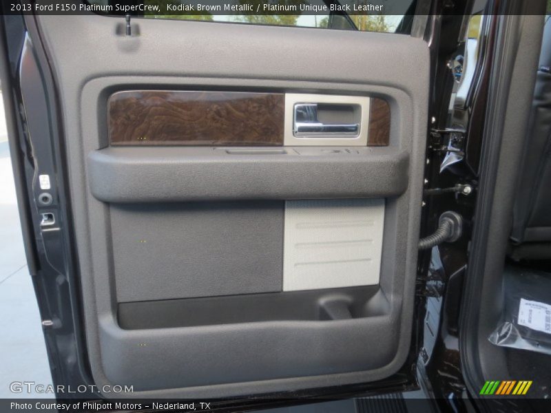 Kodiak Brown Metallic / Platinum Unique Black Leather 2013 Ford F150 Platinum SuperCrew