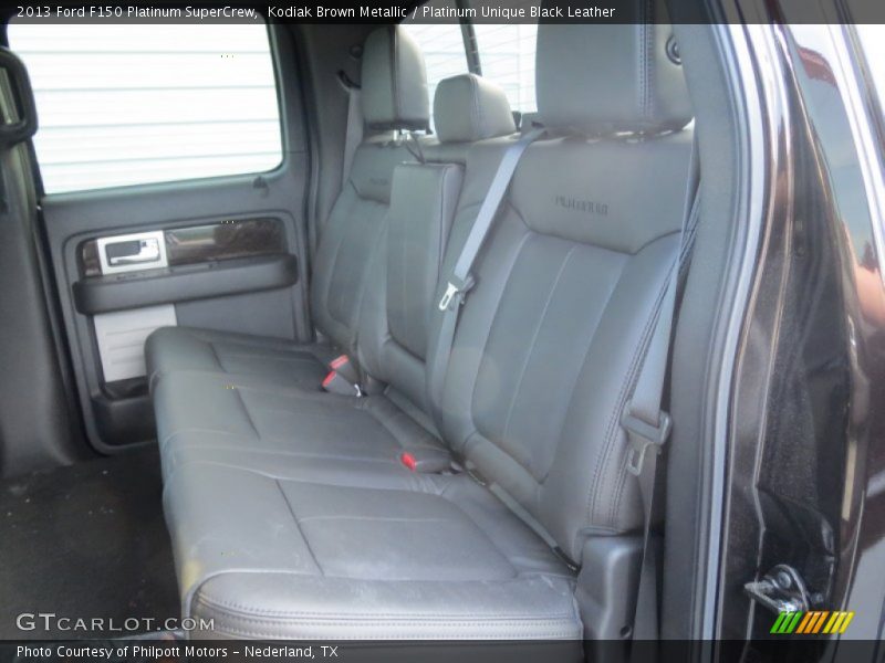Kodiak Brown Metallic / Platinum Unique Black Leather 2013 Ford F150 Platinum SuperCrew