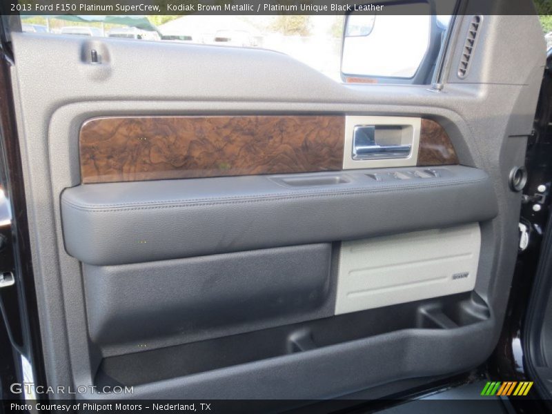 Kodiak Brown Metallic / Platinum Unique Black Leather 2013 Ford F150 Platinum SuperCrew