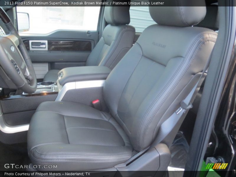 Kodiak Brown Metallic / Platinum Unique Black Leather 2013 Ford F150 Platinum SuperCrew