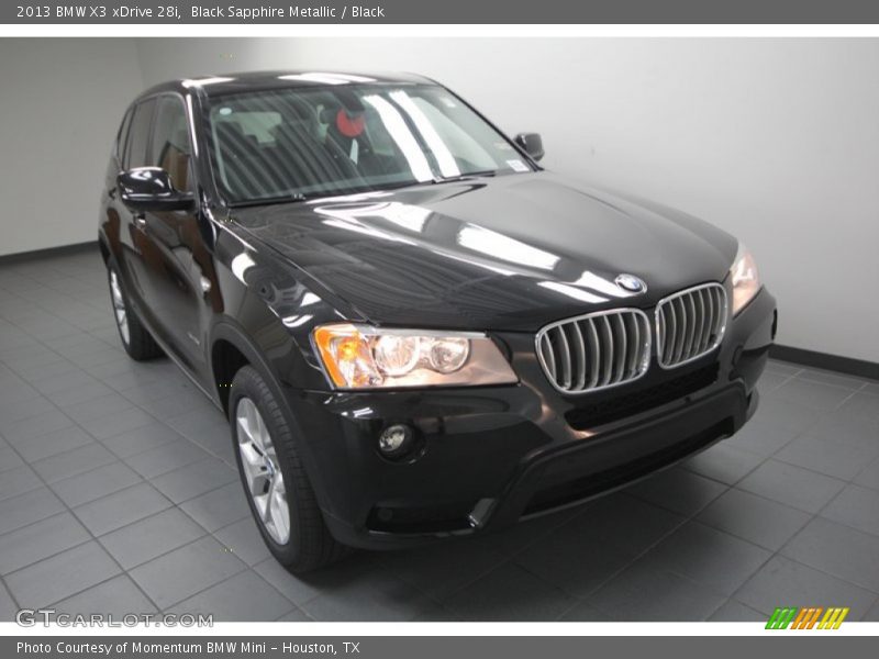 Black Sapphire Metallic / Black 2013 BMW X3 xDrive 28i