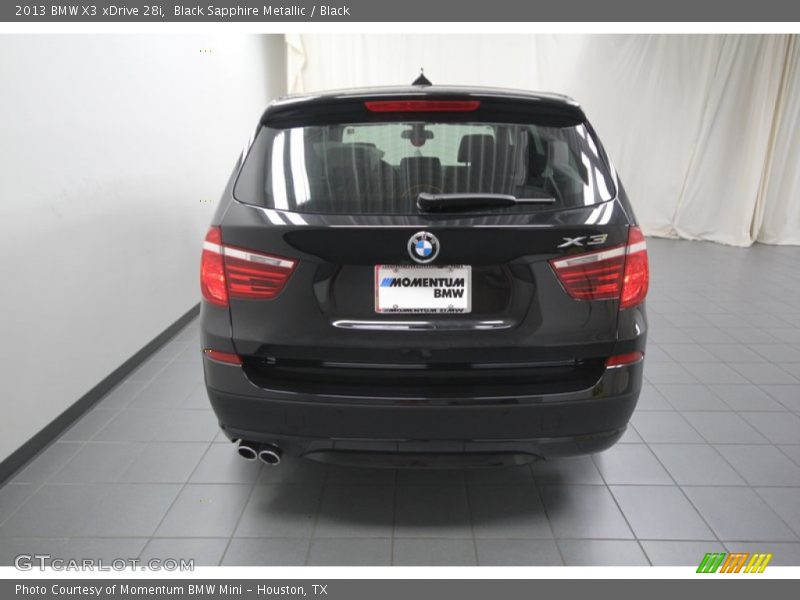 Black Sapphire Metallic / Black 2013 BMW X3 xDrive 28i