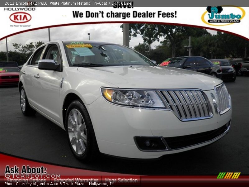 White Platinum Metallic Tri-Coat / Light Camel 2012 Lincoln MKZ FWD