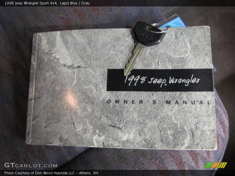 Lapis Blue / Gray 1998 Jeep Wrangler Sport 4x4