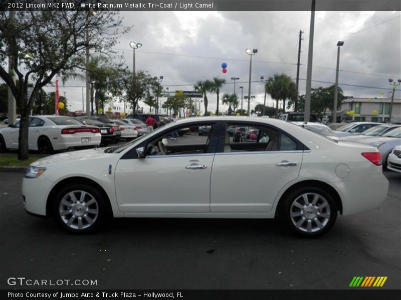 White Platinum Metallic Tri-Coat / Light Camel 2012 Lincoln MKZ FWD