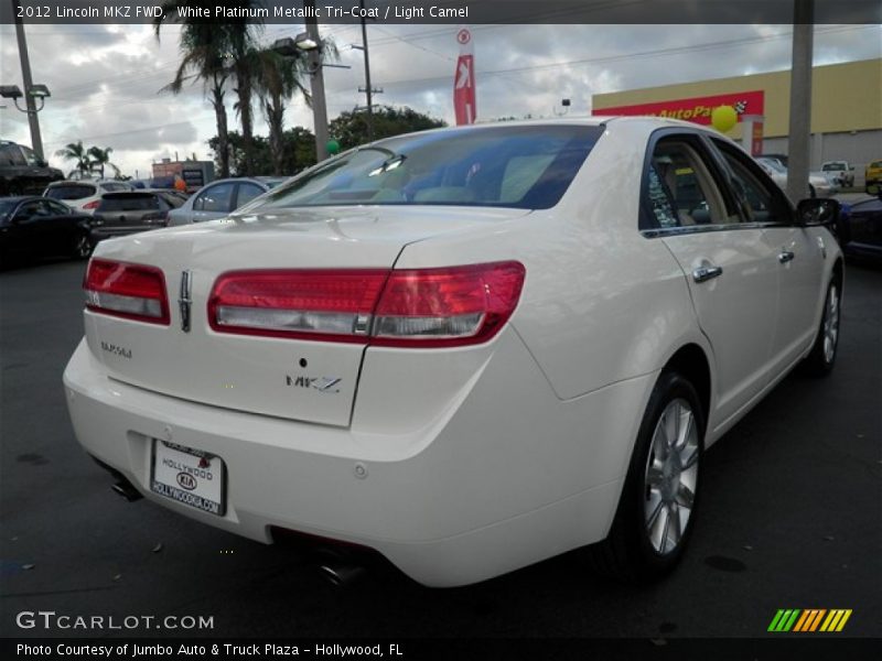 White Platinum Metallic Tri-Coat / Light Camel 2012 Lincoln MKZ FWD