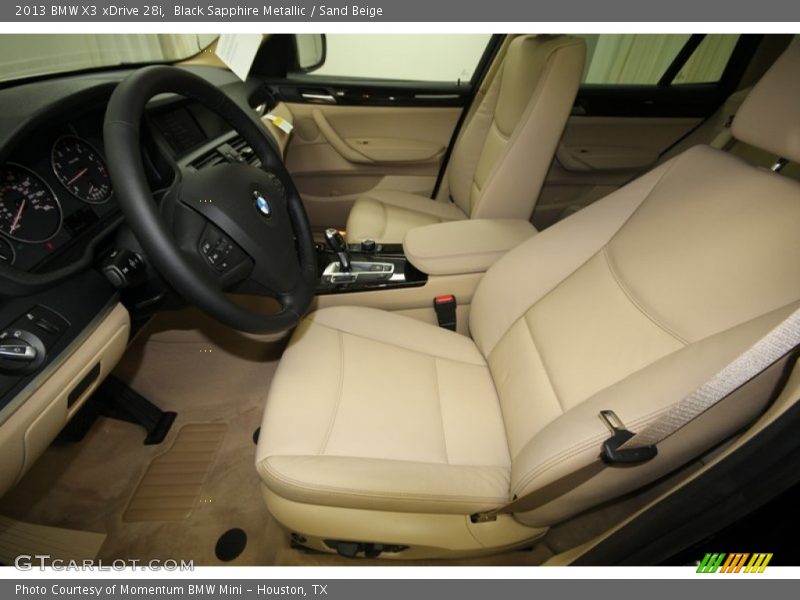 Black Sapphire Metallic / Sand Beige 2013 BMW X3 xDrive 28i