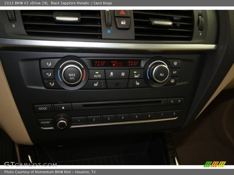 Black Sapphire Metallic / Sand Beige 2013 BMW X3 xDrive 28i