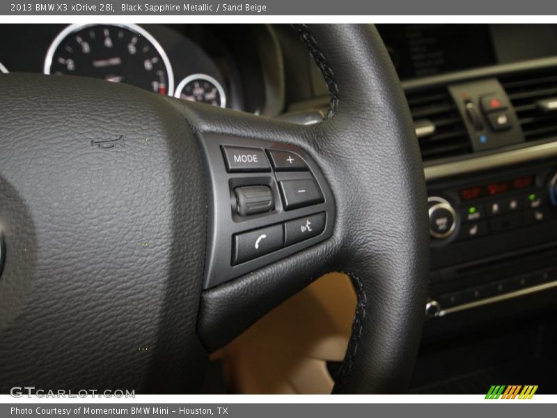 Black Sapphire Metallic / Sand Beige 2013 BMW X3 xDrive 28i