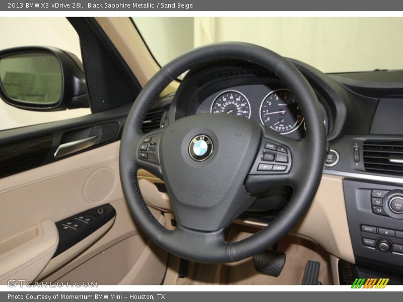 Black Sapphire Metallic / Sand Beige 2013 BMW X3 xDrive 28i