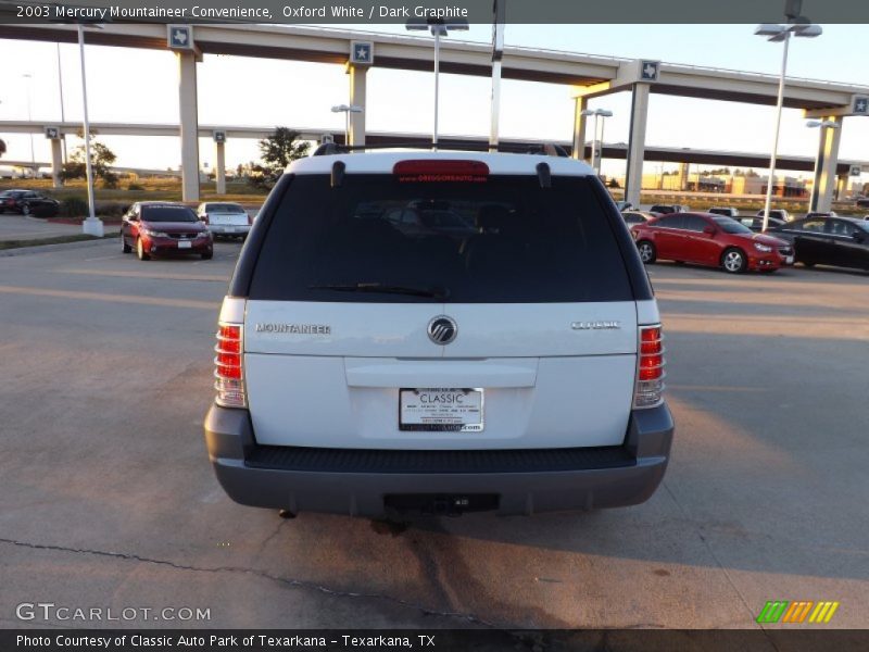 Oxford White / Dark Graphite 2003 Mercury Mountaineer Convenience