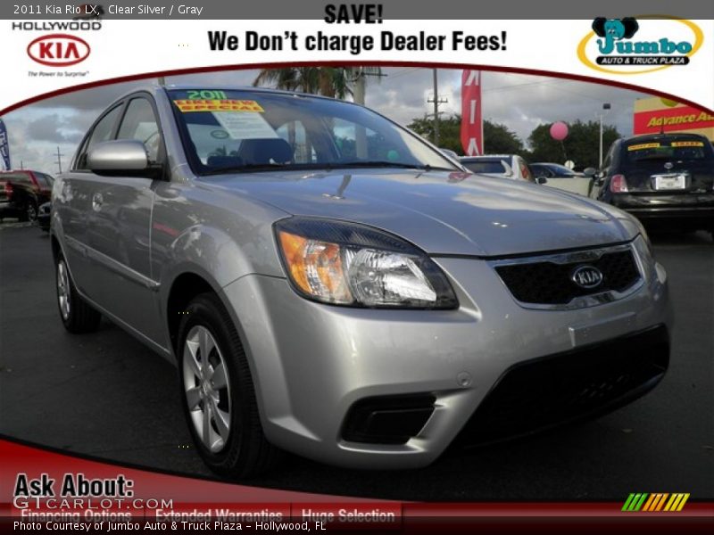 Clear Silver / Gray 2011 Kia Rio LX