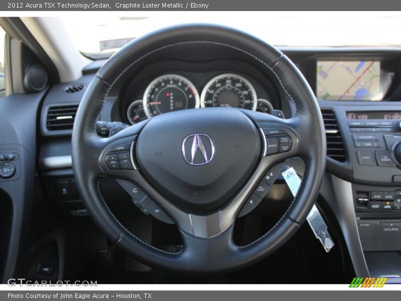 Graphite Luster Metallic / Ebony 2012 Acura TSX Technology Sedan