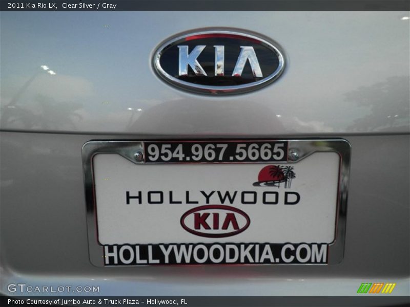 Clear Silver / Gray 2011 Kia Rio LX
