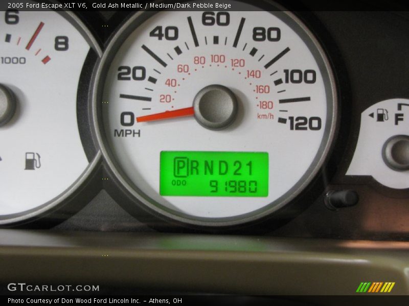 Gold Ash Metallic / Medium/Dark Pebble Beige 2005 Ford Escape XLT V6