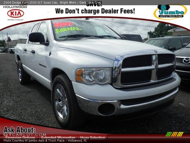 Bright White / Dark Slate Gray 2004 Dodge Ram 1500 SLT Quad Cab