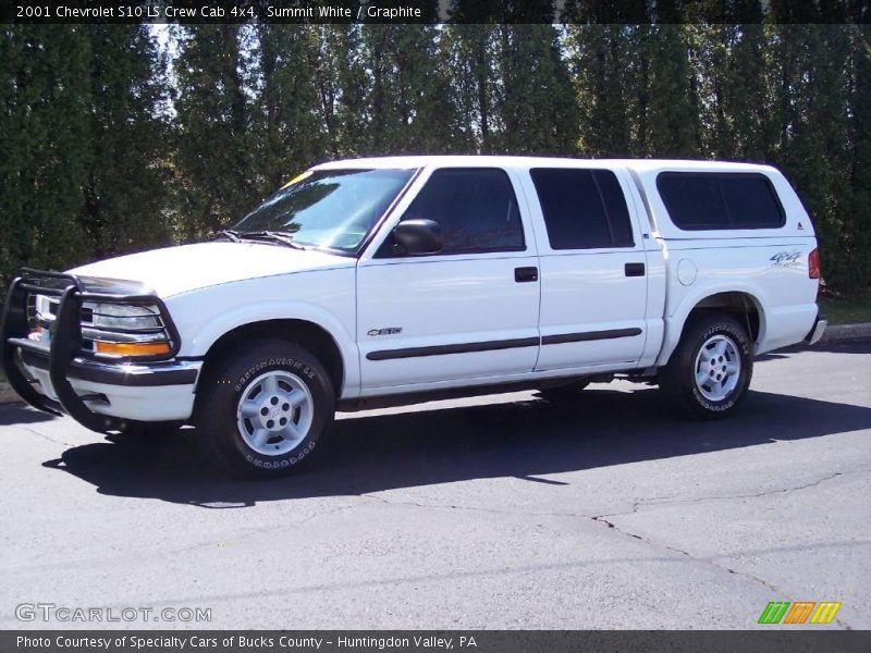 Summit White / Graphite 2001 Chevrolet S10 LS Crew Cab 4x4