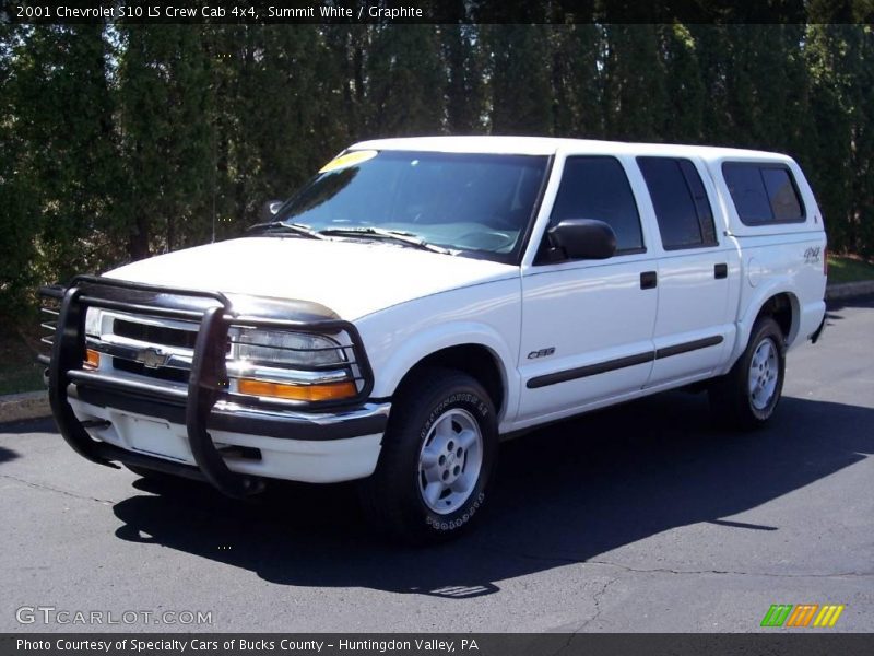 Summit White / Graphite 2001 Chevrolet S10 LS Crew Cab 4x4
