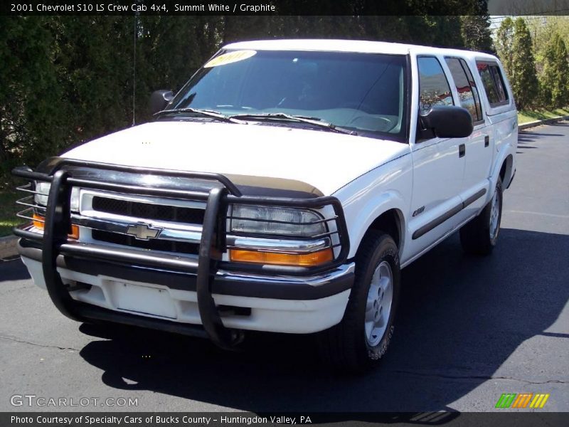 Summit White / Graphite 2001 Chevrolet S10 LS Crew Cab 4x4