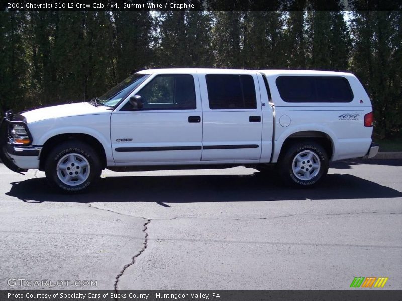 Summit White / Graphite 2001 Chevrolet S10 LS Crew Cab 4x4