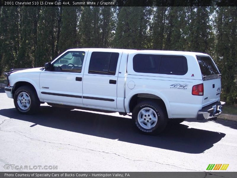 Summit White / Graphite 2001 Chevrolet S10 LS Crew Cab 4x4