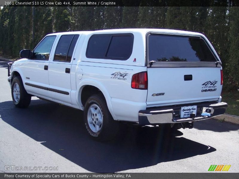 Summit White / Graphite 2001 Chevrolet S10 LS Crew Cab 4x4