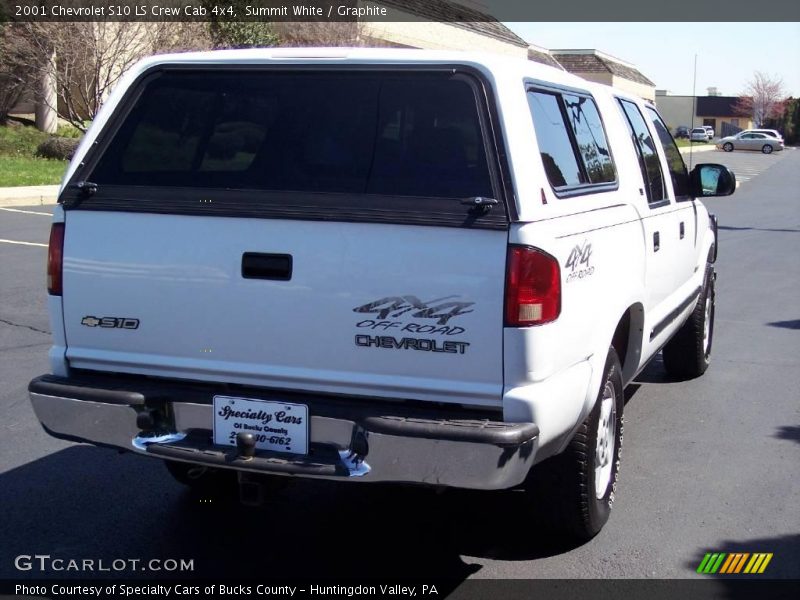 Summit White / Graphite 2001 Chevrolet S10 LS Crew Cab 4x4