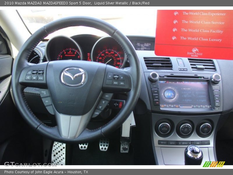 Liquid Silver Metallic / Black/Red 2010 Mazda MAZDA3 MAZDASPEED3 Sport 5 Door