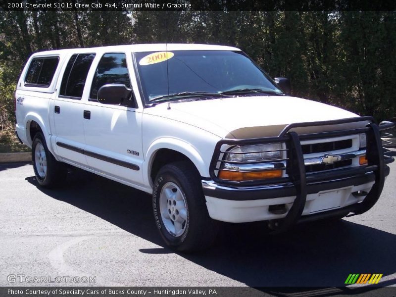 Summit White / Graphite 2001 Chevrolet S10 LS Crew Cab 4x4