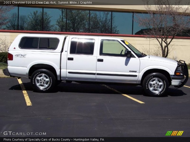 Summit White / Graphite 2001 Chevrolet S10 LS Crew Cab 4x4
