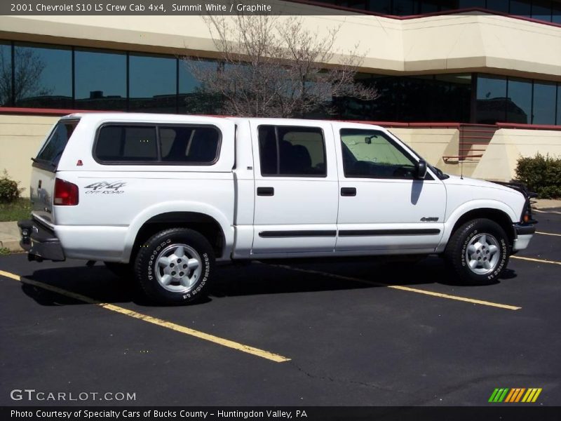 Summit White / Graphite 2001 Chevrolet S10 LS Crew Cab 4x4