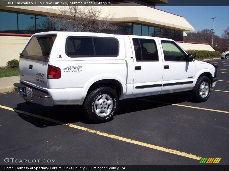 Summit White / Graphite 2001 Chevrolet S10 LS Crew Cab 4x4