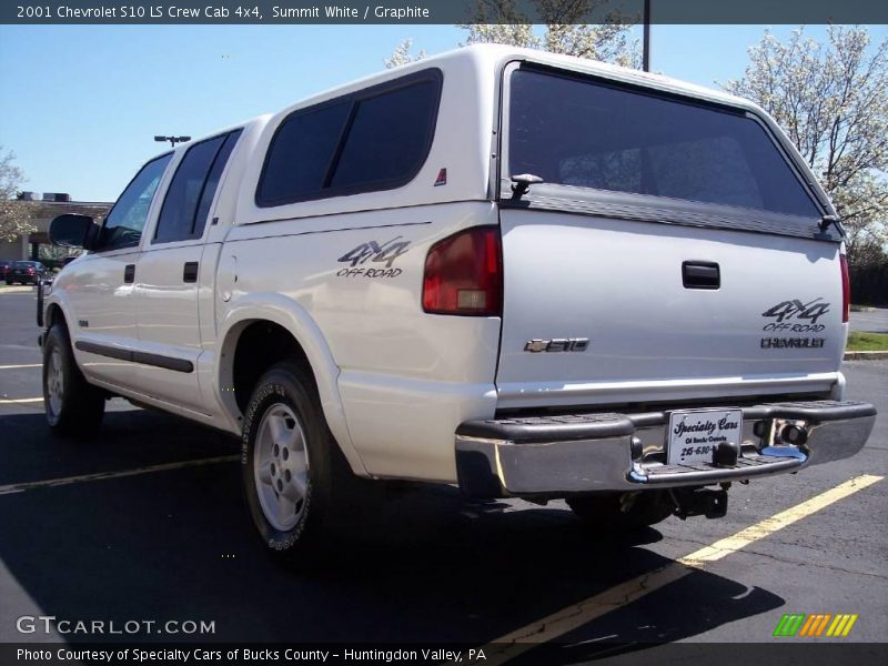 Summit White / Graphite 2001 Chevrolet S10 LS Crew Cab 4x4