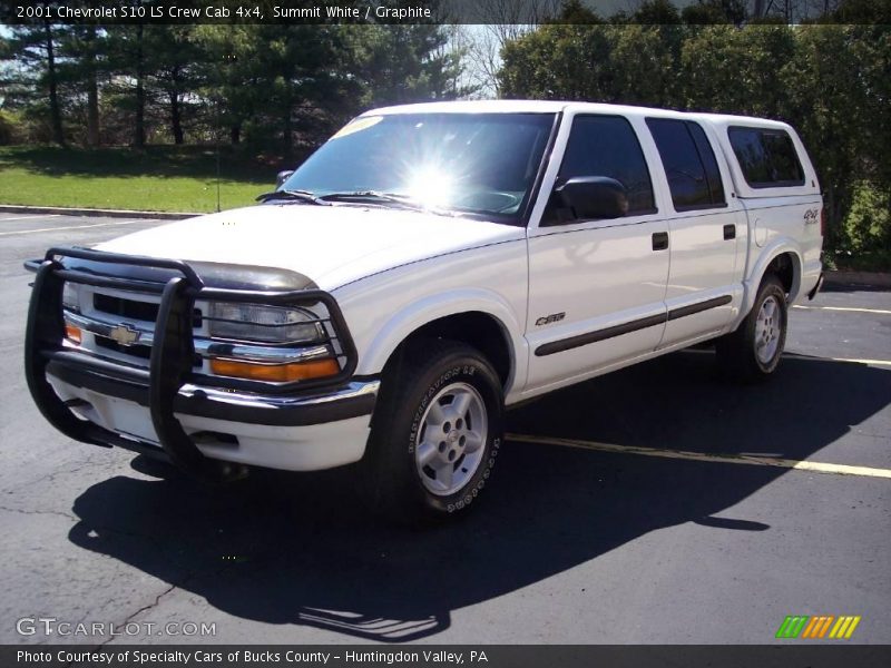 Summit White / Graphite 2001 Chevrolet S10 LS Crew Cab 4x4