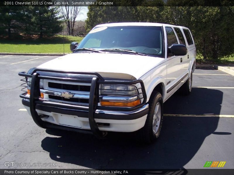 Summit White / Graphite 2001 Chevrolet S10 LS Crew Cab 4x4