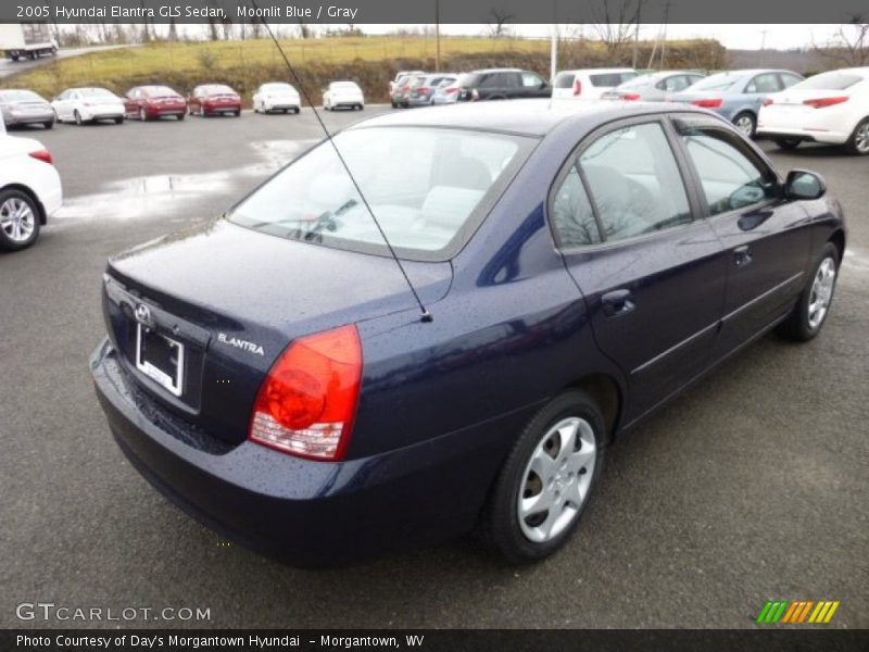 Moonlit Blue / Gray 2005 Hyundai Elantra GLS Sedan