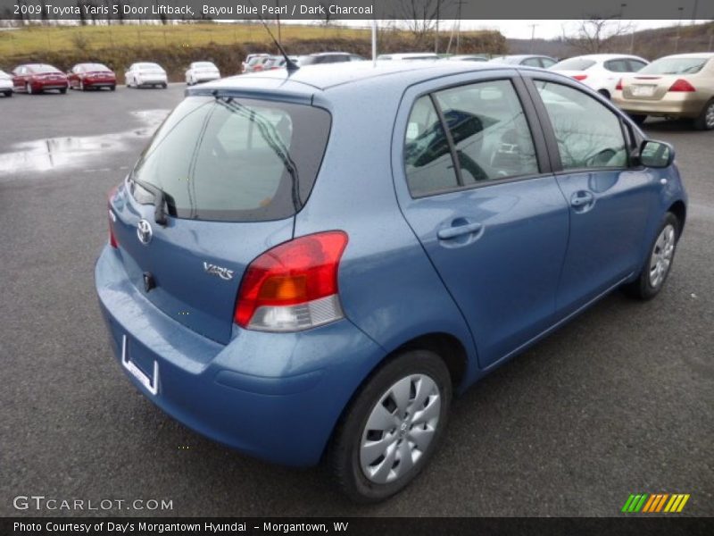 Bayou Blue Pearl / Dark Charcoal 2009 Toyota Yaris 5 Door Liftback