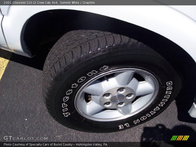 Summit White / Graphite 2001 Chevrolet S10 LS Crew Cab 4x4