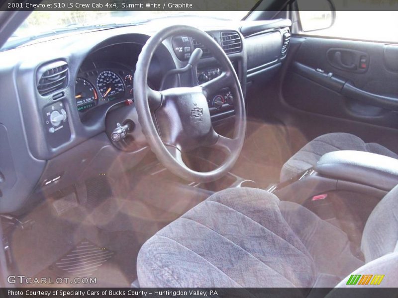 Summit White / Graphite 2001 Chevrolet S10 LS Crew Cab 4x4