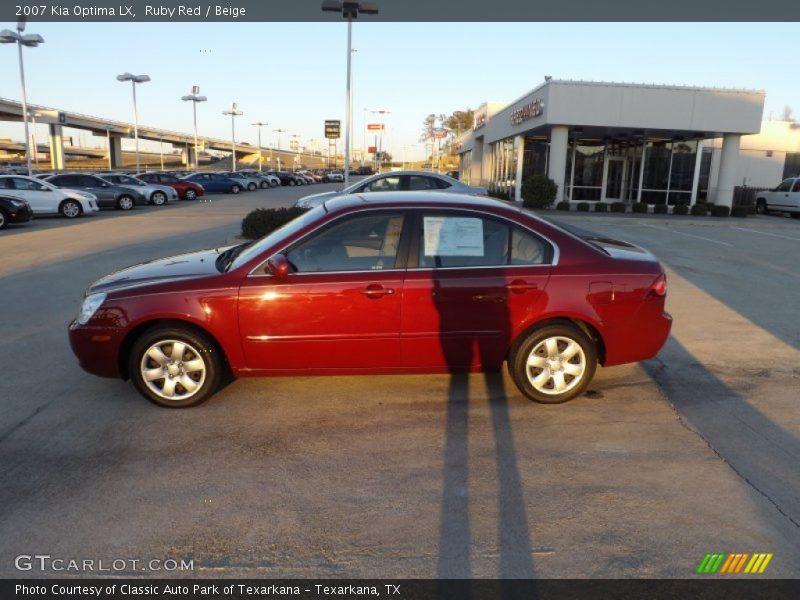 Ruby Red / Beige 2007 Kia Optima LX