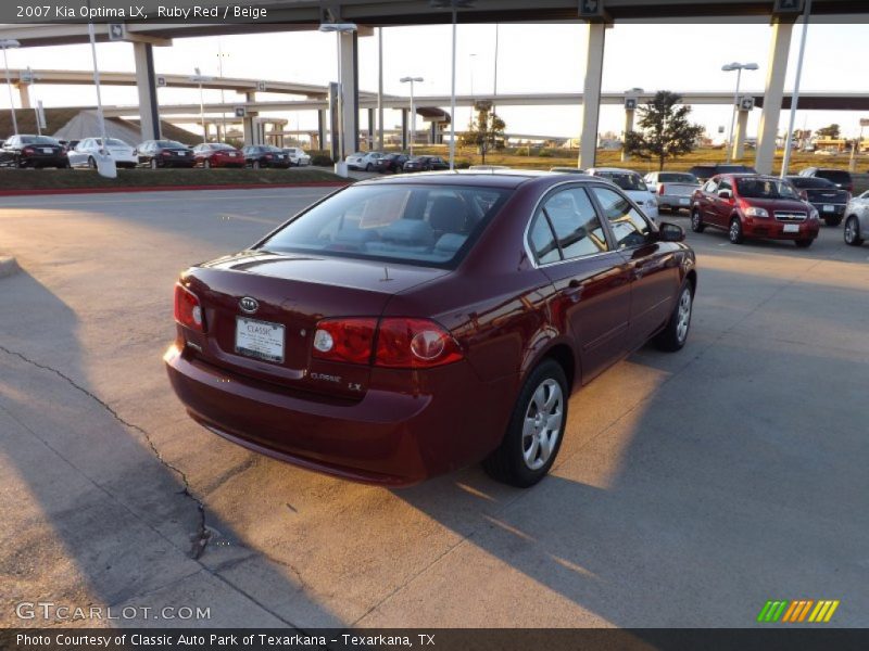Ruby Red / Beige 2007 Kia Optima LX