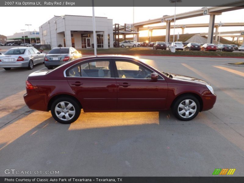 Ruby Red / Beige 2007 Kia Optima LX