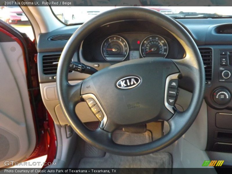 Ruby Red / Beige 2007 Kia Optima LX